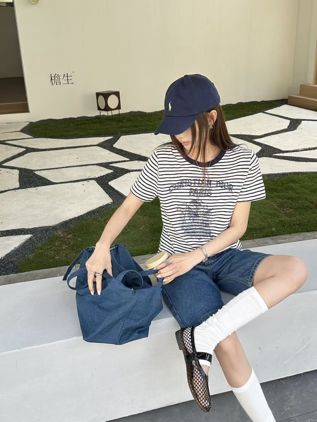 DIOR 디올 린넨 니트 티셔츠