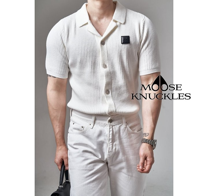 MOOSE KNUCKLES 무스너클 반팔 가디건 3COLOR