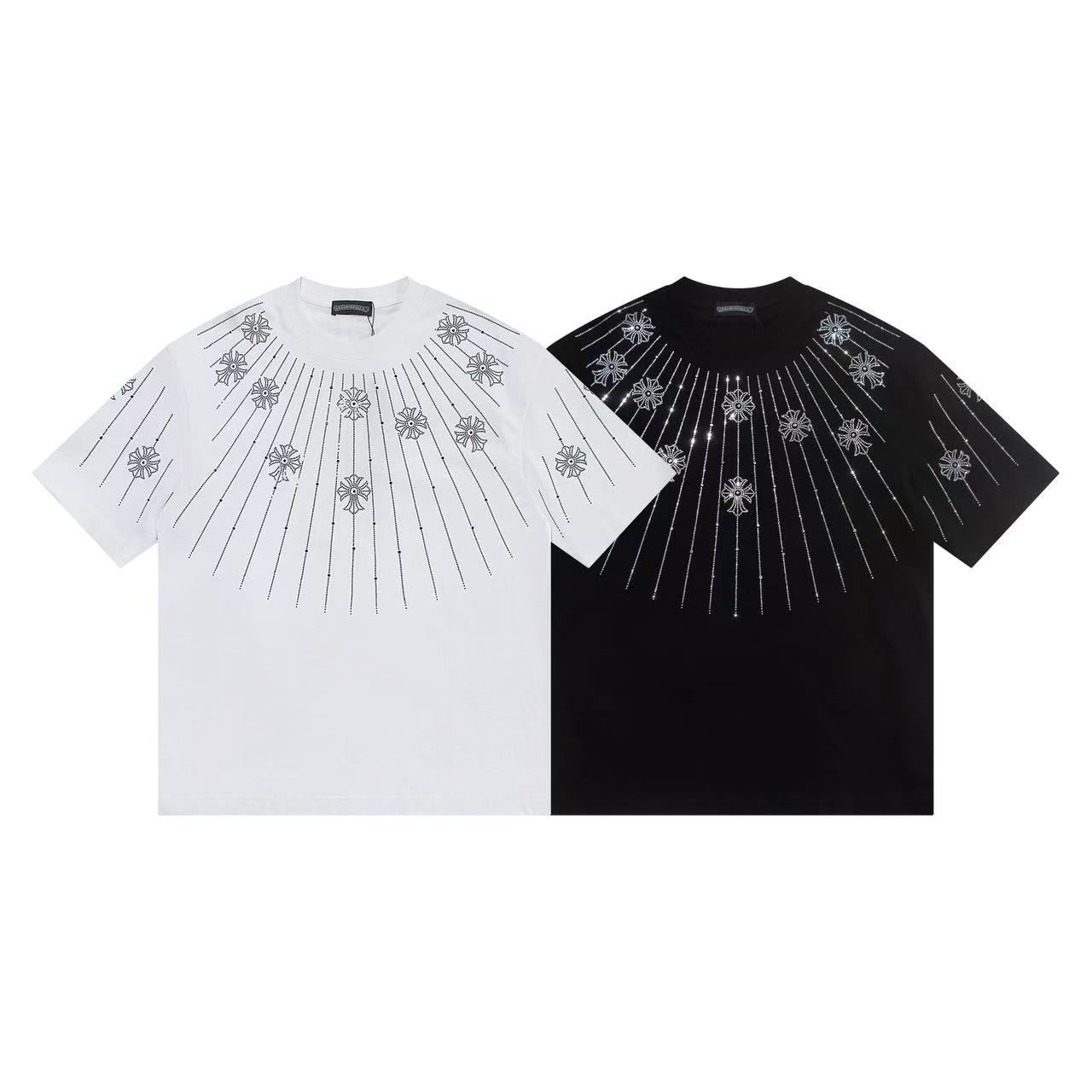CHROME HEARTS 크롬하츠 6400 크리스탈 대거 크로스 반팔