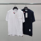 THOM BROWNE 톰브라운 포켓삼선 라운드 반팔티