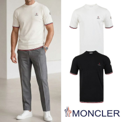MONCLER 몽클레어 그레노블 레터링 자수 라인 하프니트