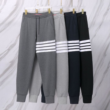 THOM BROWNE 톰브라운 108 클래식 사선 와플 스웨트 팬츠